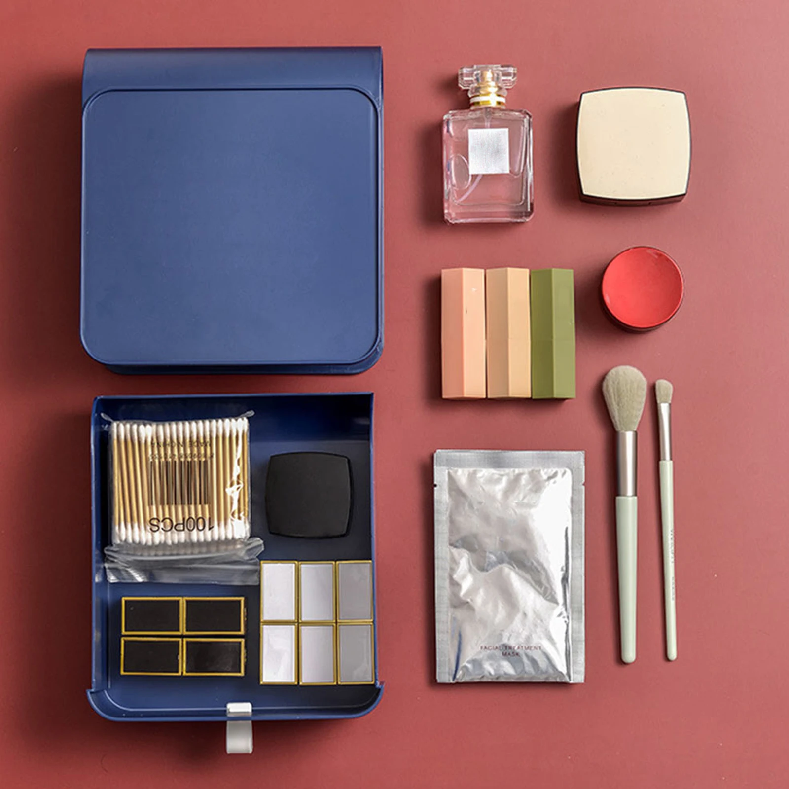 

Drawer Type Storage Box Plastic Desktop Organizer For Home Office Dorm Room Stackable Sundries Container Pp Material Multi-Color