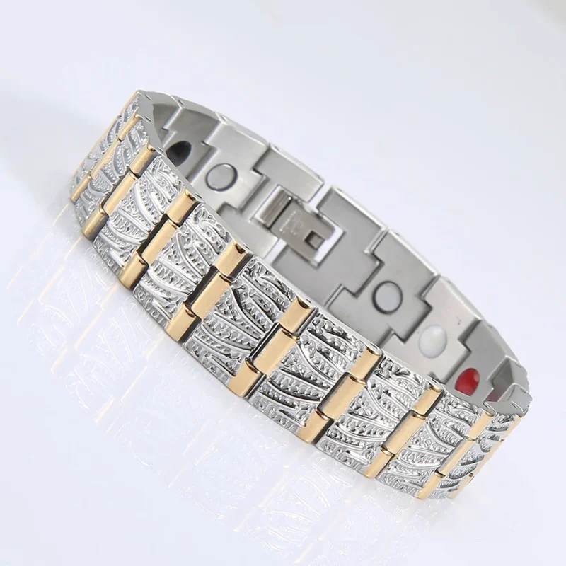 

Free shipping gift Bracelet stainless steel accessories wholesale magnet pure titanium bracelet Europe America good for health