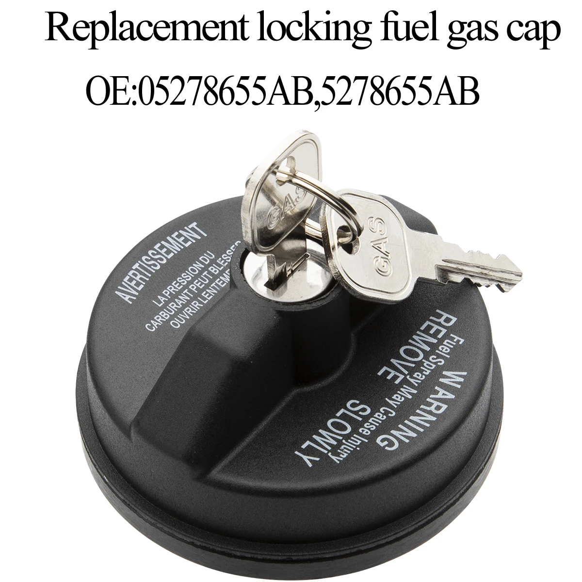 Locking Gas Fuel Cap Fits for 2001-2021 Chrysler Jeep Dodge Ram 5278655AB  NEW