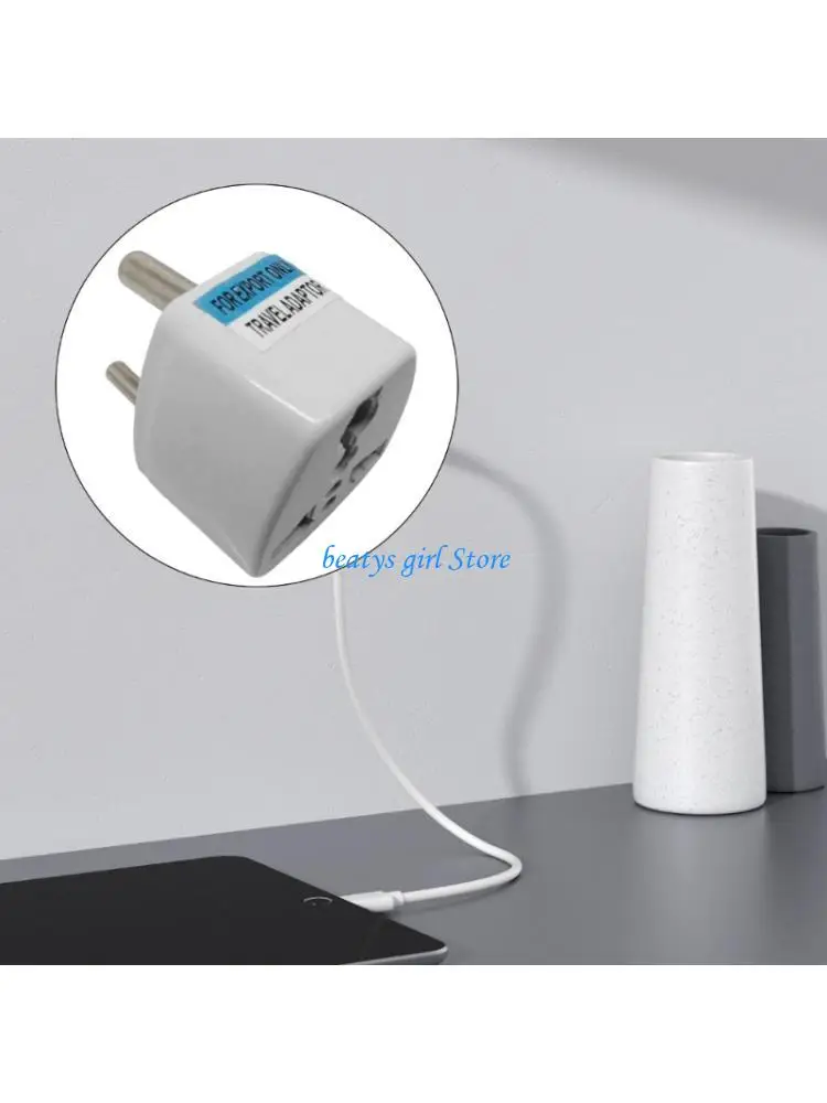 C7AB International South Africa To EU European Plug Converter Adapter Electrical Converter Power Socket for Travel