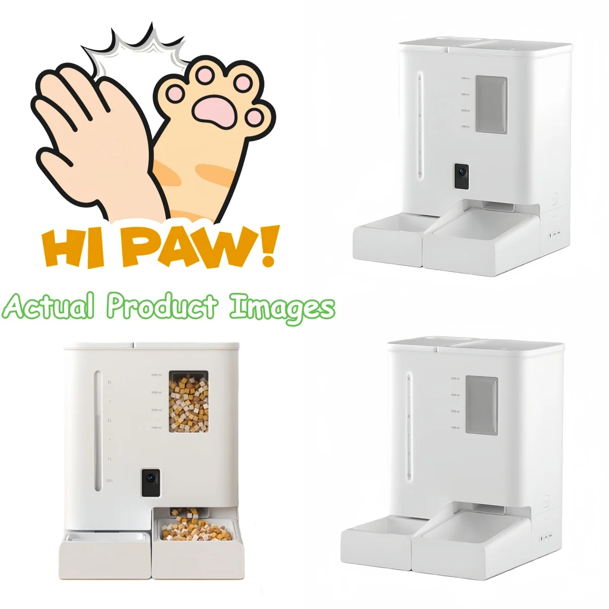 2-in-1 Portable Automatic Pet Feeder 5L Feeder + 4L Water Dispenser HD Camera Smart Pet Feeder APP Remote Control for Cats Dogs