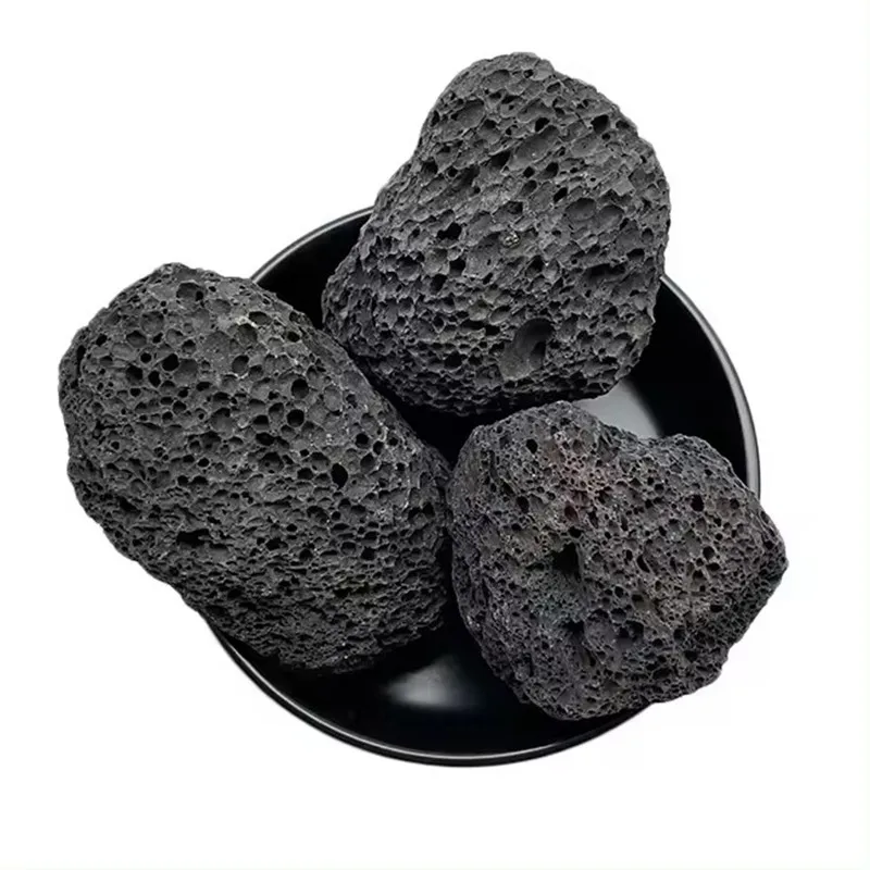 Natural Porous Volcanic Lava Rock Pumice Stone Black Lava Rocks Prices for Plants Hydroponic Culture