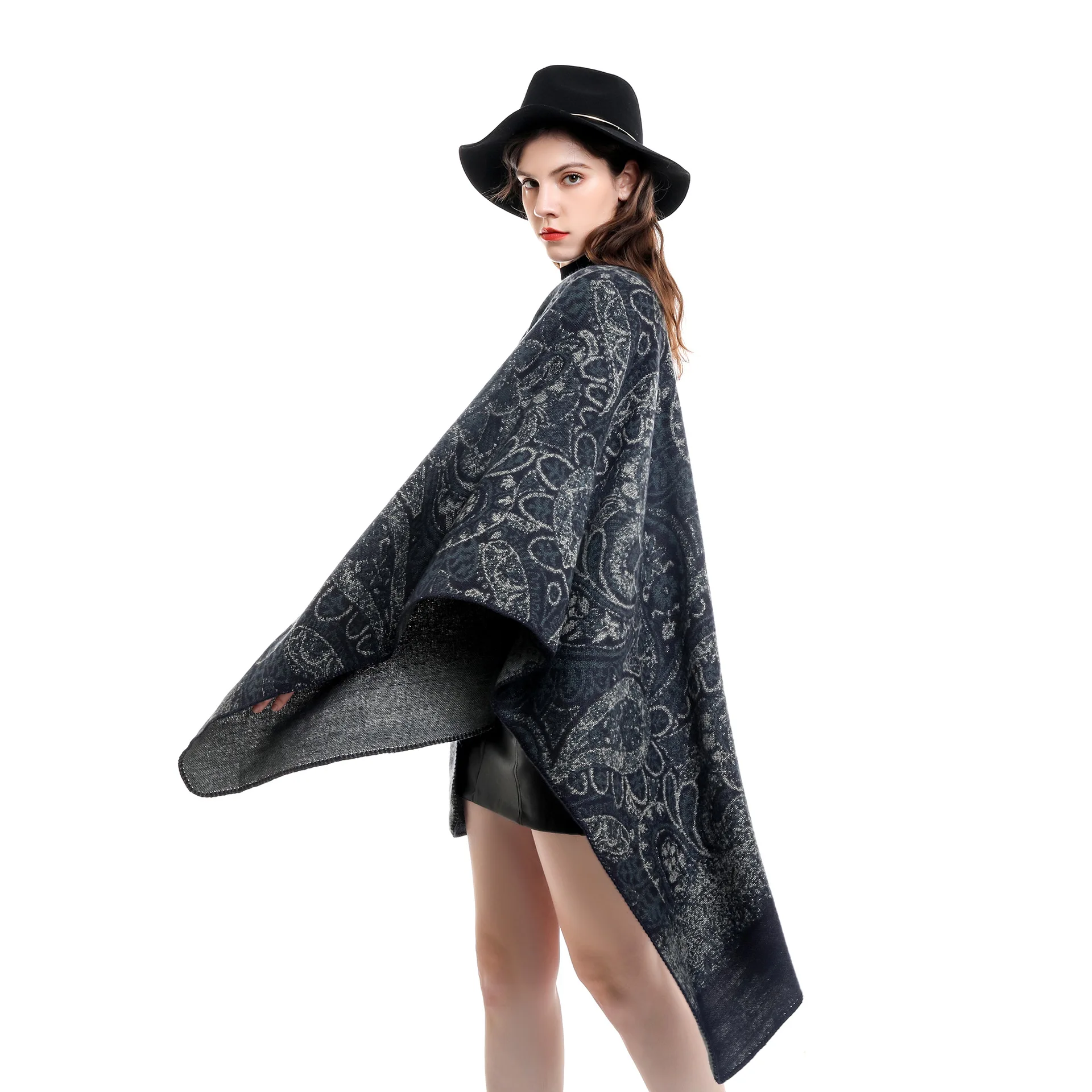 New Brand Women Two-Sided Print Scarf Imitation Cashmere Soft Warm Pashmina Shawl Winter Coldproof Windproof Blanket Scarf Wh3