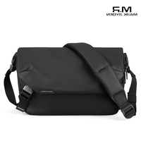 MARK RYDEN Men Crossbody Bag Light Weight Multi-function Sling Bag Men's Pack Solid Black Hip Hop Street Travel Male