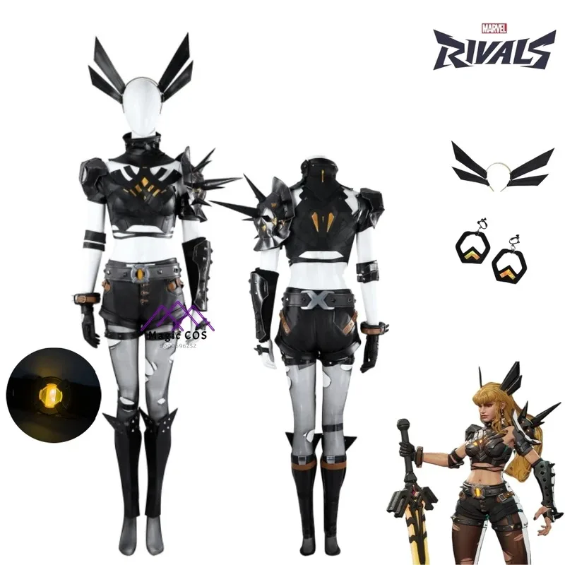 

Game Marvel Rivals Mystic Swordsman Cosplay Fashion Role Playing Costume Cool Anime Luminous Belt Clothes for Women Comic Con