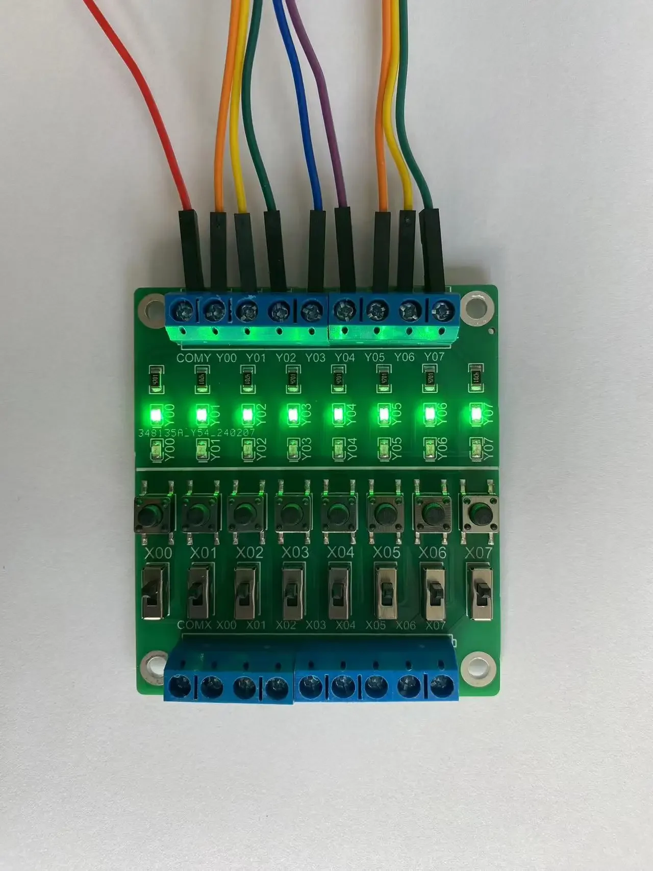 8 طرق لوحة تصحيح PLC/محاكاة/اختبار/إدخال/لوحة إخراج PLC/إشارة التبديل/وحدة تعلم متحكم صغير