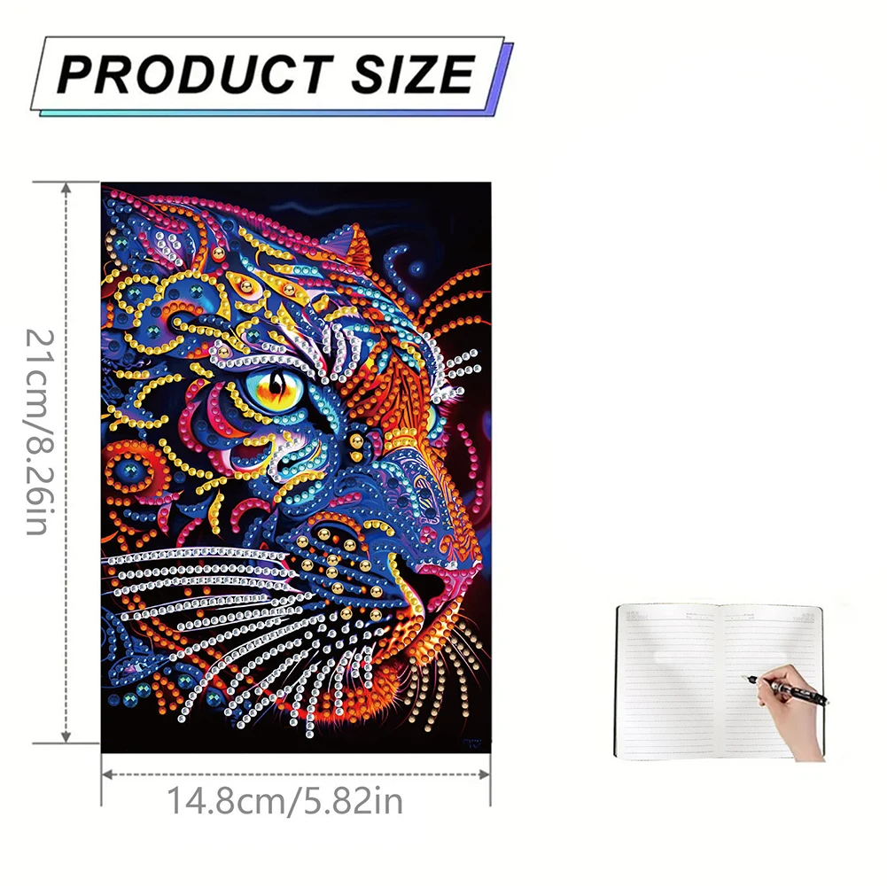 特別な形の女の子 5D DIY ダイヤモンドアート絵画ノートブックキットダイヤモンド絵画日記ブックラインなしラインストーンアートハンドクラフトキット