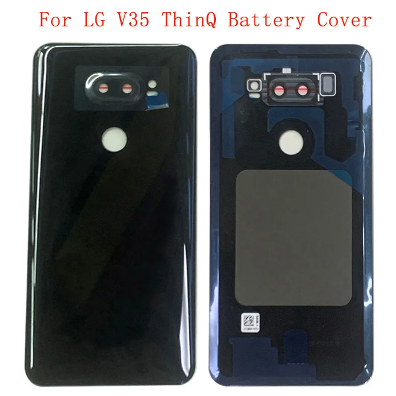 Battery Case Cover Rear Door Housing Back Cover For LG V35 ThinQ LMV350 Battery Cover with Camera Lens Logo