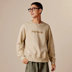 Semir Sweater Men 2024 Autumn Fashion Letter Printed Tops Sport Style Off Shoulder Casual Pullover