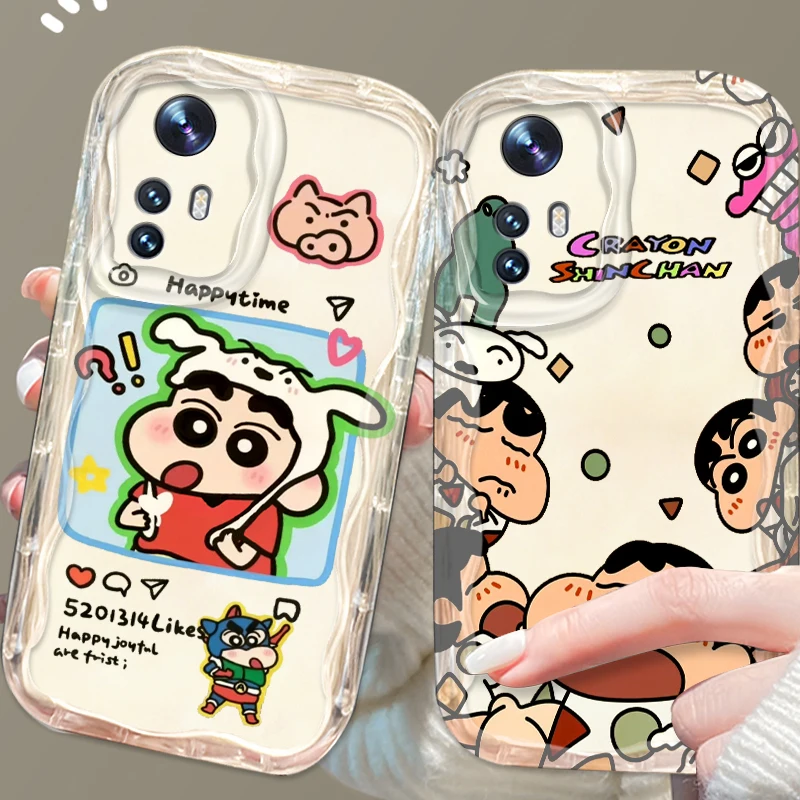 Cartoon C-Crayones S-Shins-chanes For Xiaomi Mi 14 12 12T 11 Lite Poco M6 X6 X5 X4 X3 M3 F4 Pro GT NFC 5G Wave Oil Back