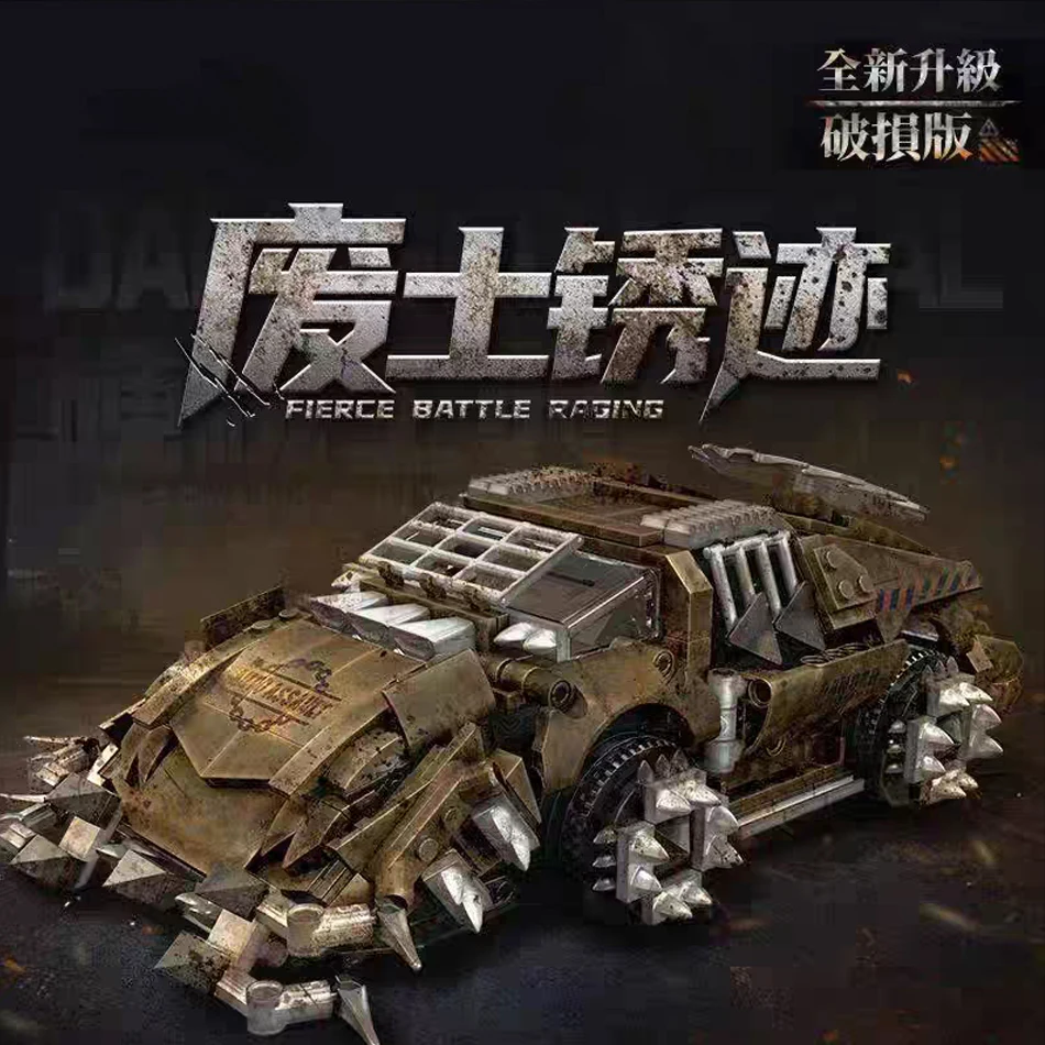 

MOC Doomsday World City Ржавый бронеавтомобиль Строительные блоки Wasteland War Rig Высокотехнологичный внедорожник Кирпичи Игрушки для детей Подарок