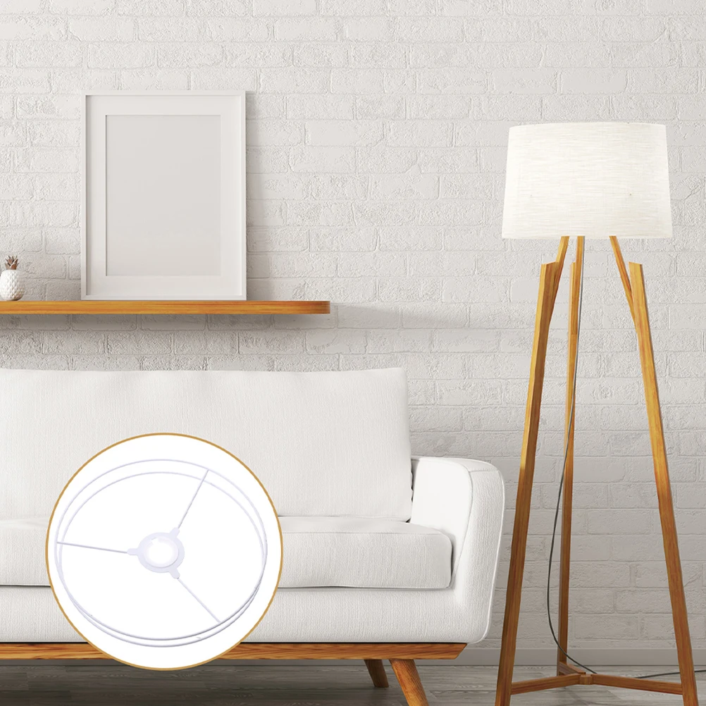 1Set Lampshade Frame Ring Iron DIY Lamp Shade Holder Sturdy Metal Support for Table Desk Chandelier Lighting Decor