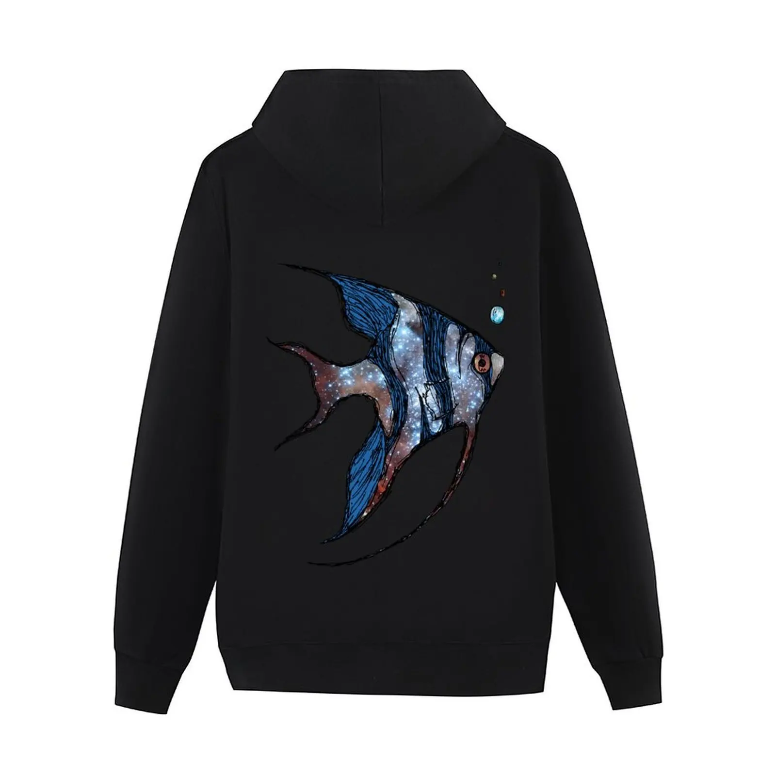 Angelfish in Space Hoodie ملابس أنيمي ملابس الشتاء ملابس أنيمي ملابس الخريف الكورية الرجال هوديي البلوز