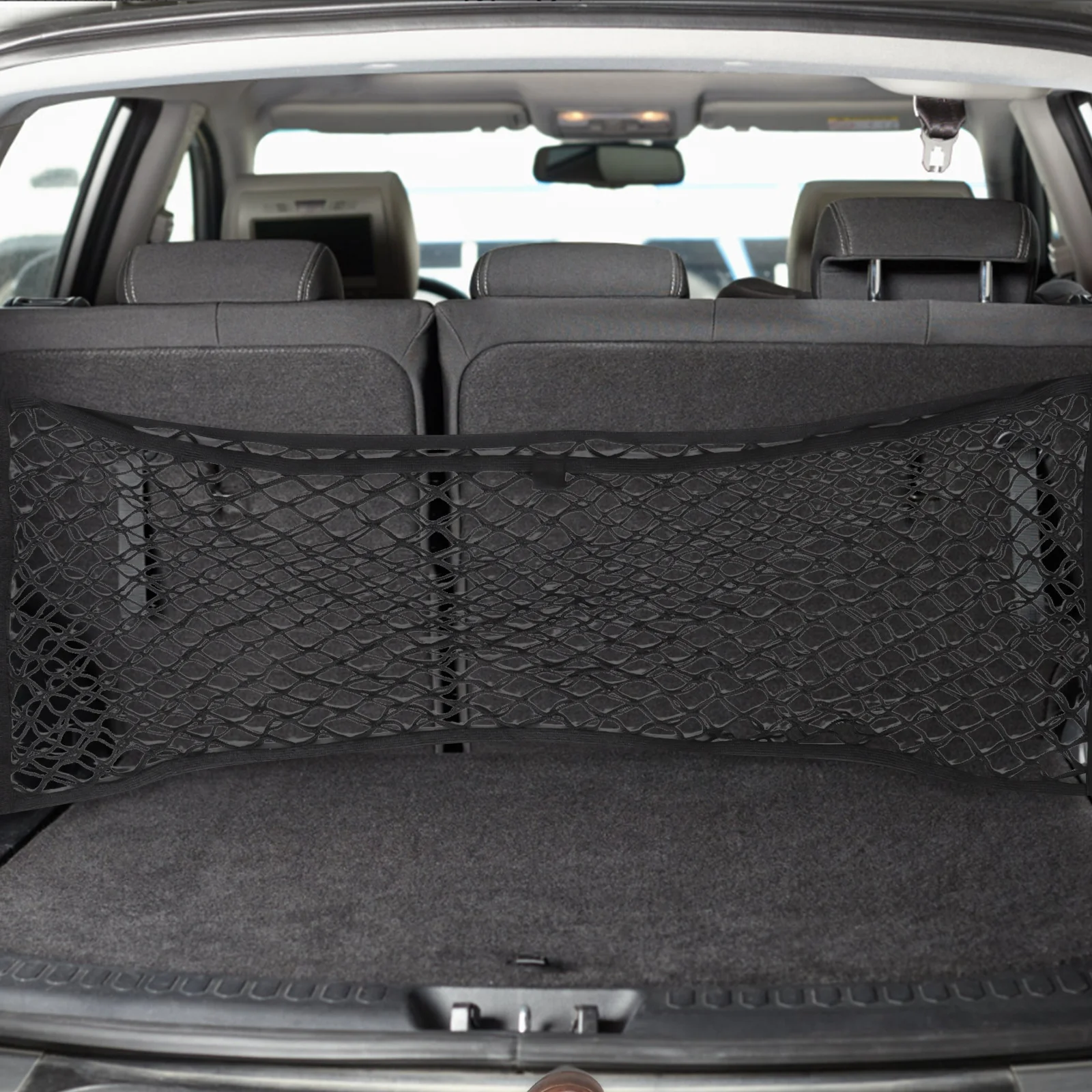 

1Set Suv Trunk Net Universal Car Cargo Storage Organizer Vertical Barrier Luggage Fixed Mesh Net Anti Slip Trunk Storage