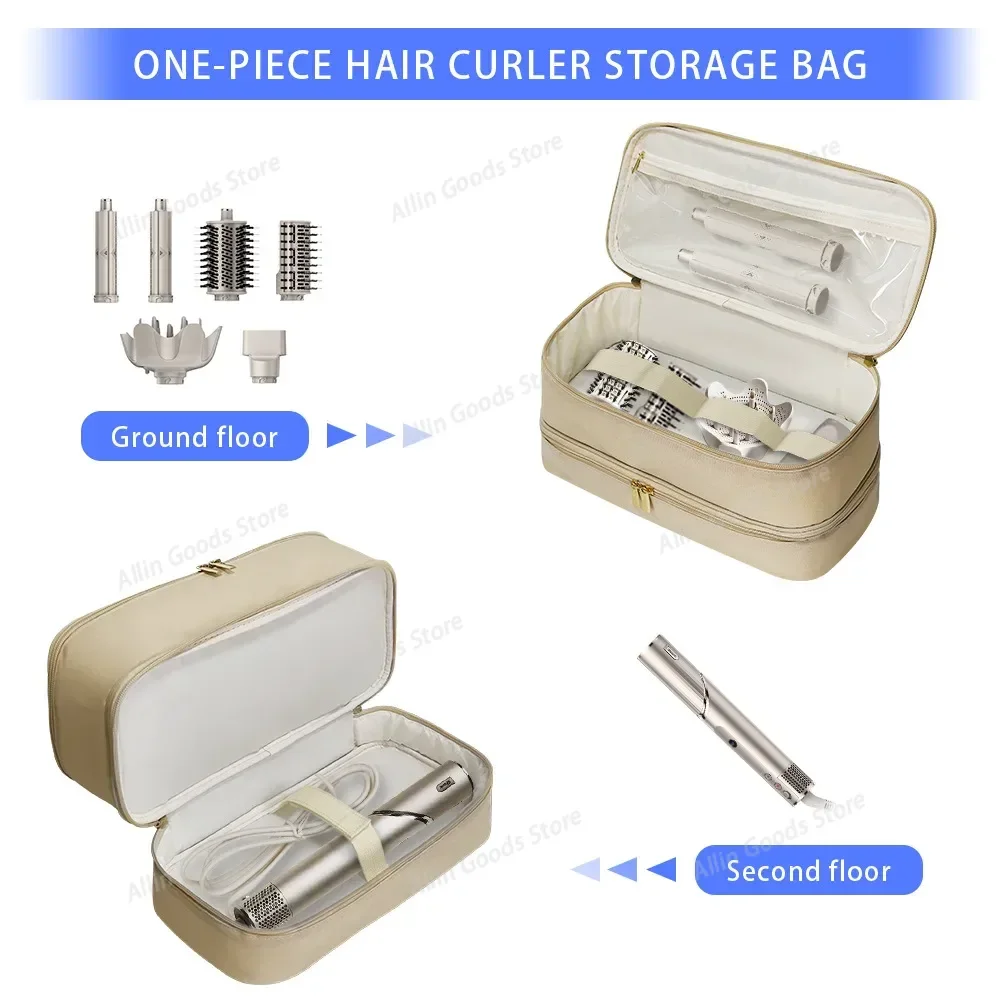 Solid Color Dual-Layer Protective Sleeve for Hair Dryer, Ultra Light Wear-Resistant Portable Travel Organizer
