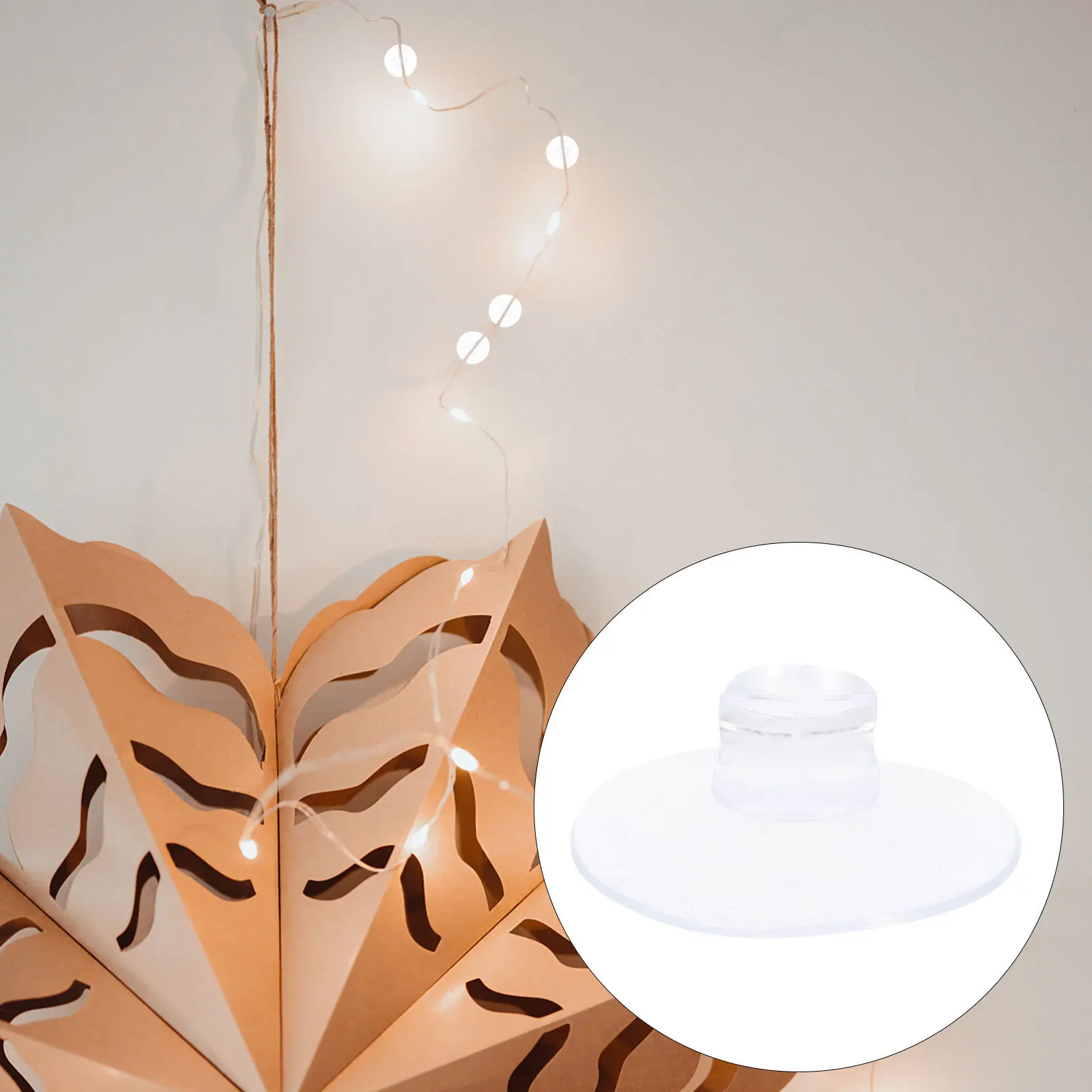 

20Pcs Transparent Suction Cup Cable Clips Light String Holders Cord Organizers Wall Cable Fixers for Fairy Lights