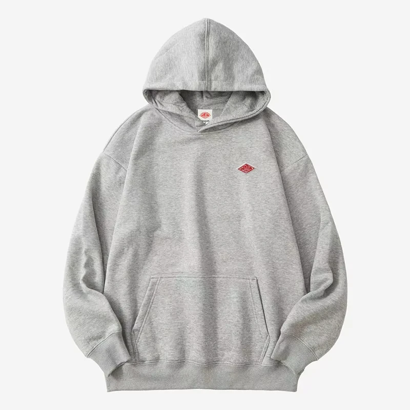 Exported to Japan Autumn Winter Embroidery Logo Plush Thickened Men's Sweatshirt Hoodie Warm Men Women Casual Fashion Tops