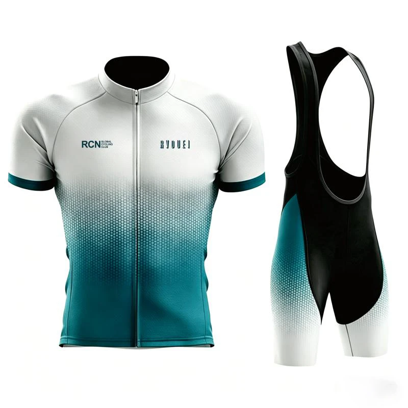 Rcn Rvouei Sommer Sport Team 2026 Fahrradbekleidung Atmungsaktives Herren Kurzarm-Radtrikot-Set MTB Bike Trägerhose Ciclismo