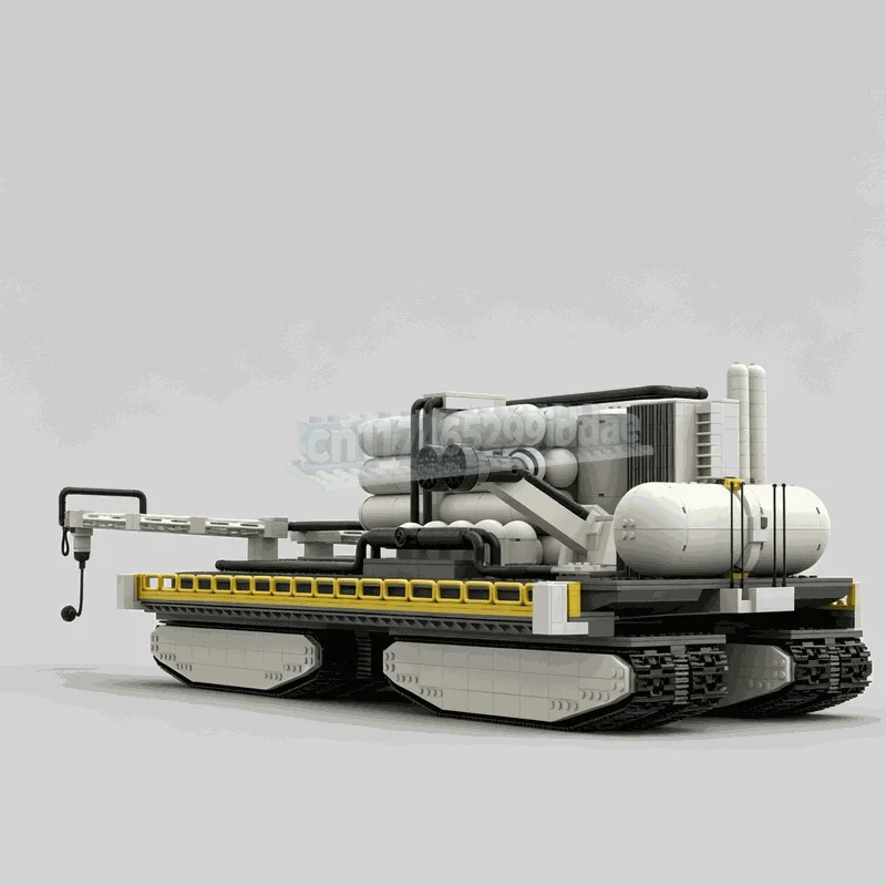 4038PCS Tracked Mobile Refinery Vehicle Sci-Fi Engineering Platform Custom Building Blocks DIY Assembly Educational Display Gift