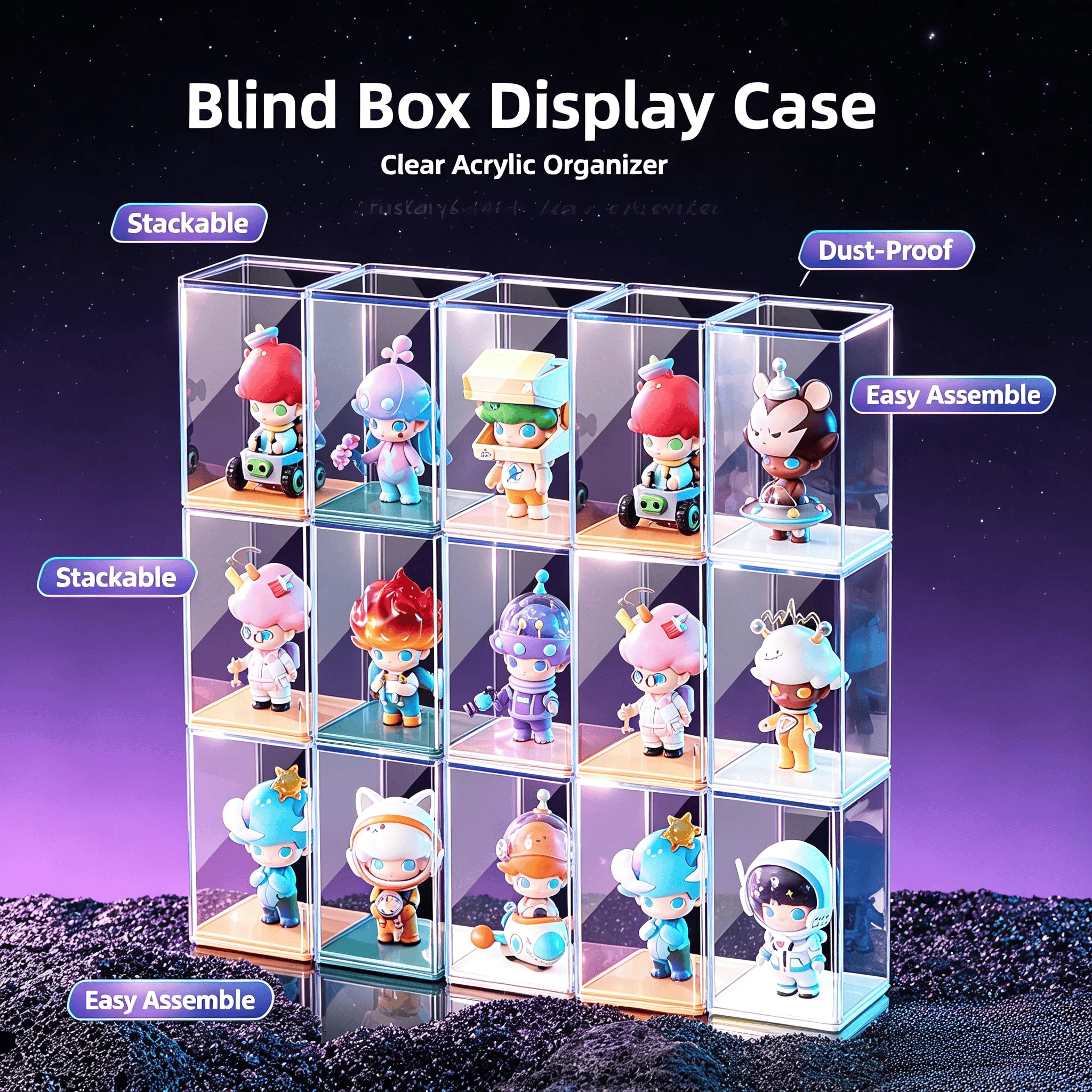 Figure Display Box - Clear Acrylic Blind Box Display Case