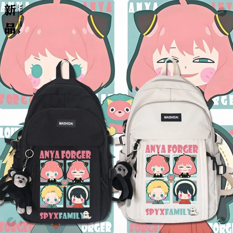 Anime SPY×FAMILY Anya Cartoon Print Backpacks Schoolbag Teenarges Girls Laptop Bag  Men Women Travel Shoulder Outdoor Bags