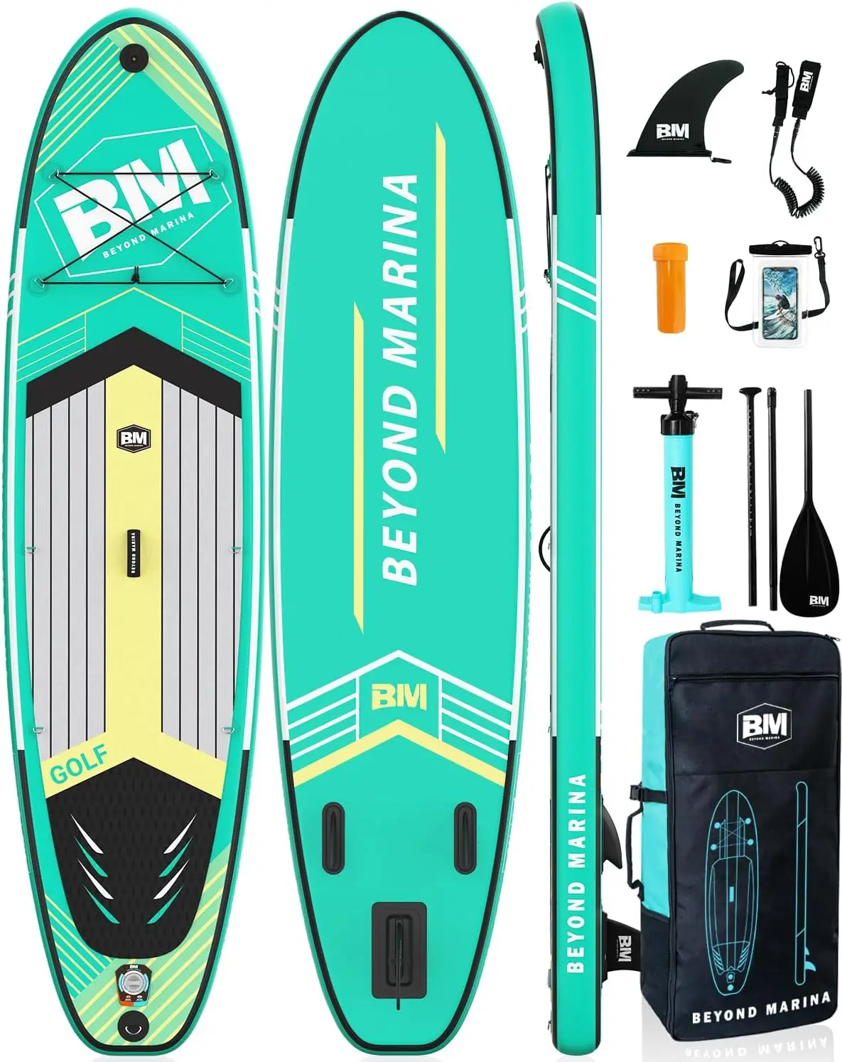 

Inflatable Stand Up Paddle Board, 10'6" SUP Paddleboard for Adult, Premium Accessories | Non-Slip 5MM EVA Deck & Foam