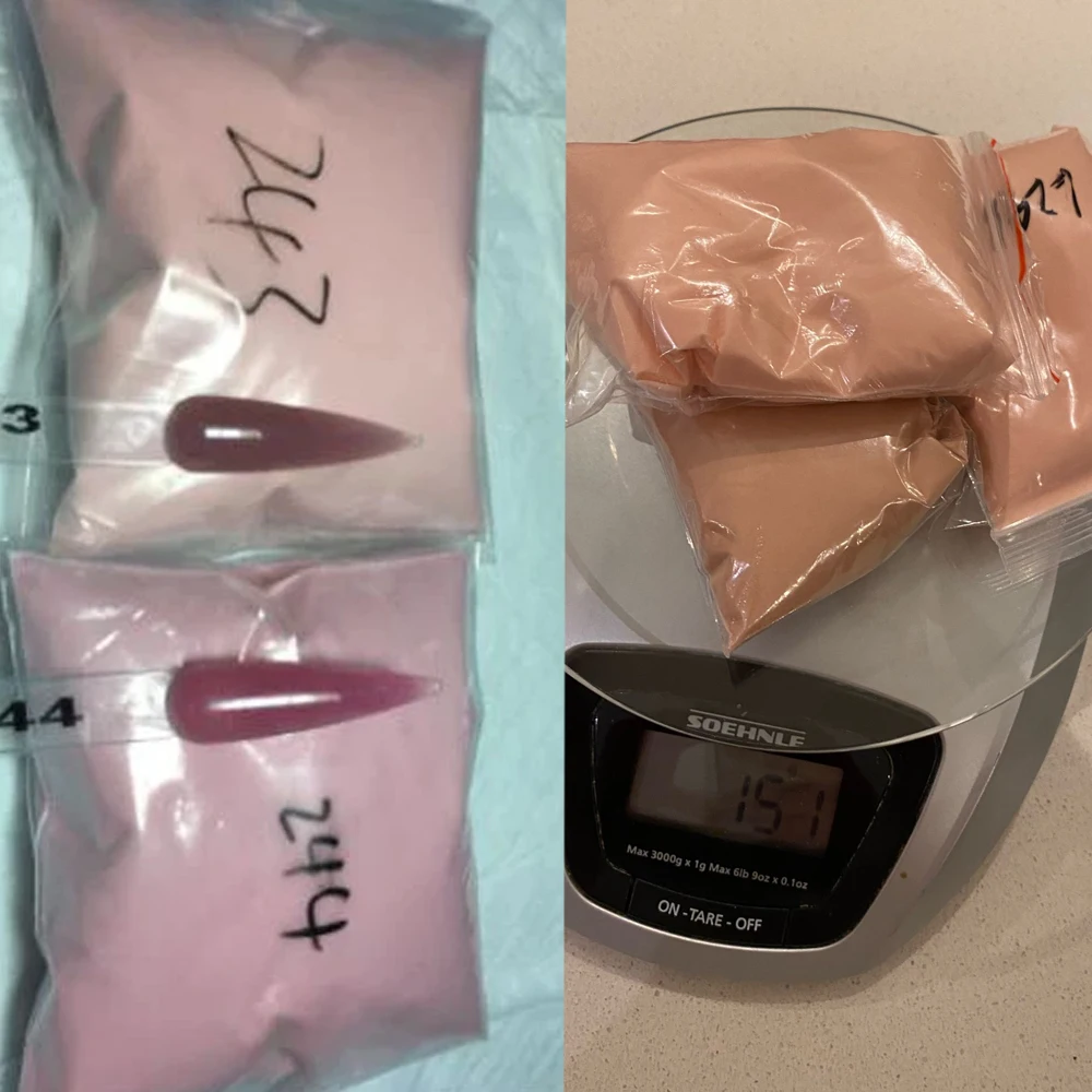 Polvo acrílico para uñas desnudas a granel, 50g, 20 colores, cristal, rosa, marrón, extensión/muying/grabado, polvo acrílico, poli monómero, venta al por mayor