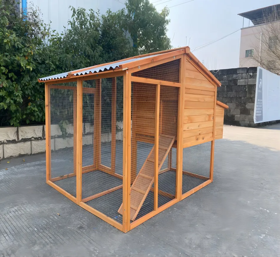 Waterproof Luxury  Hen Hous Backyard Outdoor Wooden Chicken Cage Coop