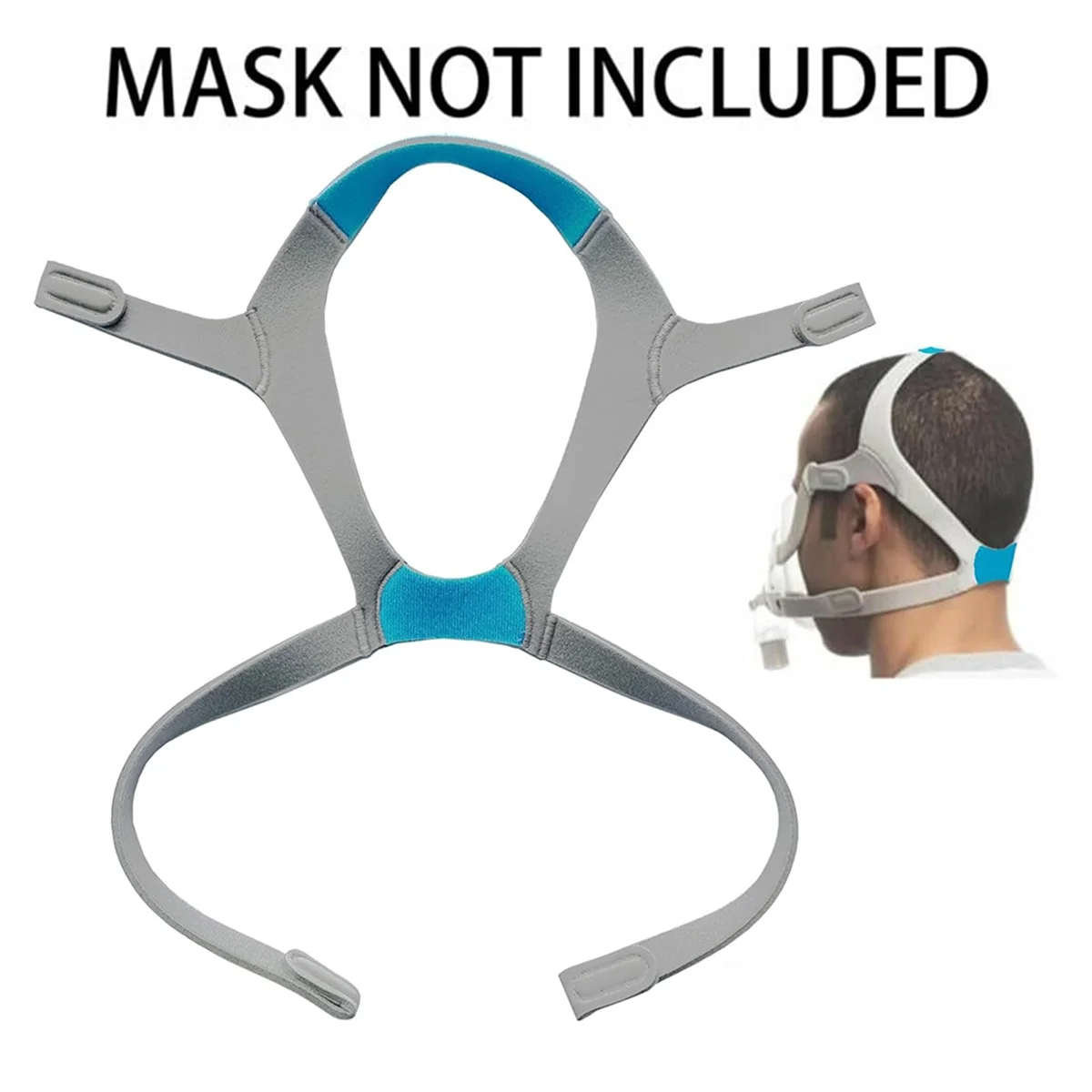 

ABNJ F20 Средний головной убор с зажимами, 2 шт. Сменные ремни для головного убора маски Cpap с зажимами Cpap для / F20