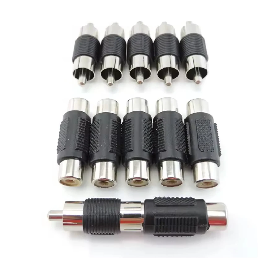 Y Audio Adapter Headphone Connector RCA Male Female To 2 RCA Jack Plug