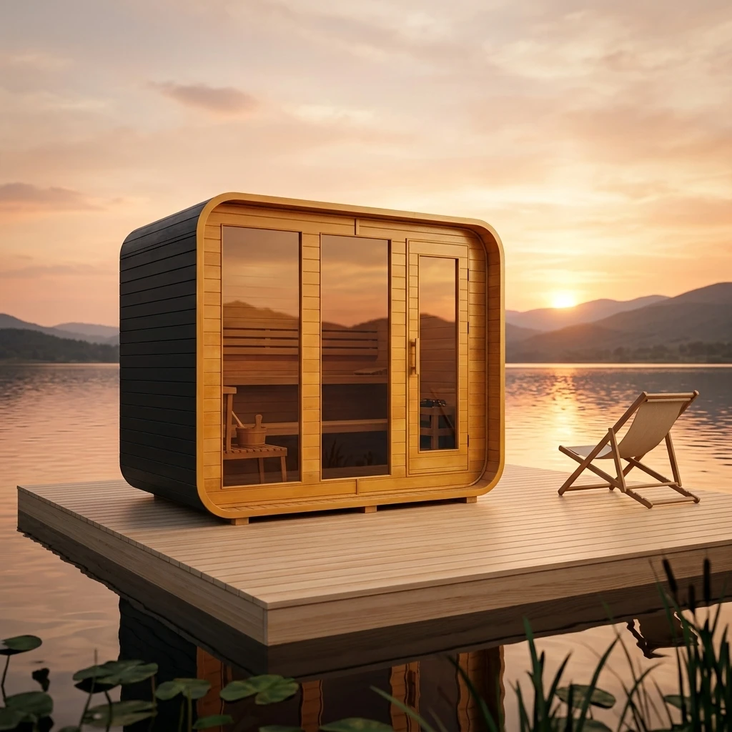 Wholesale Price Red Cedar Modern Electric Dry Steam Sauna Stove for 6 People Outdoor Use