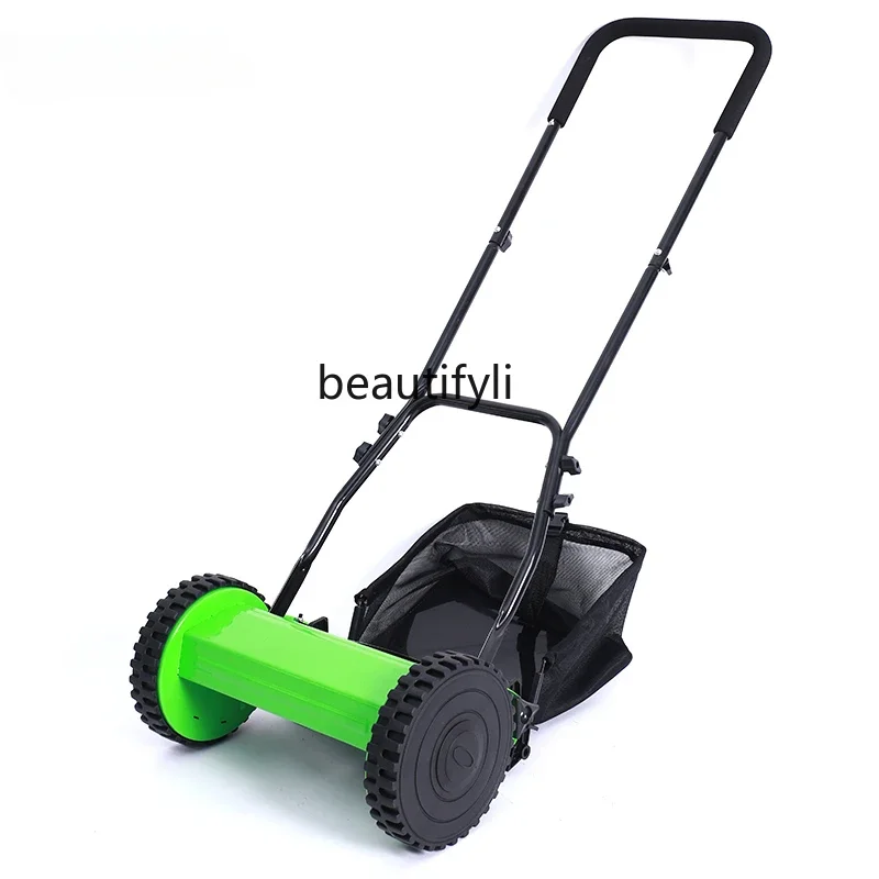 

12-Inch Three-Dimensional Hand Push Small Household Lawn Machine Gardening Tools Weeding Pruning Mower