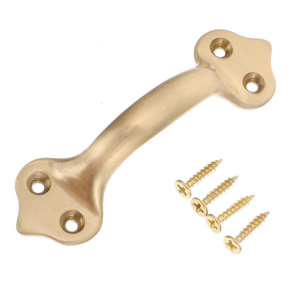 

Handle Brass Drawer Pulls Modern Cupboard Knob Durable Comfortable Home Decor Easy Installation