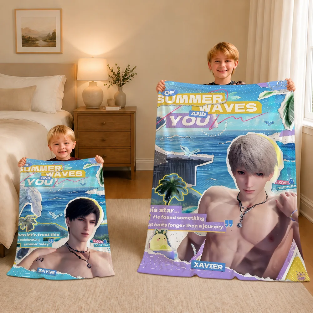 Sylus Poolside Memory Love And Deepspace Warm Soft Plush Blanket For Sofa Living Room Nap Home Bedroom Gift Flannel Pet Hogar
