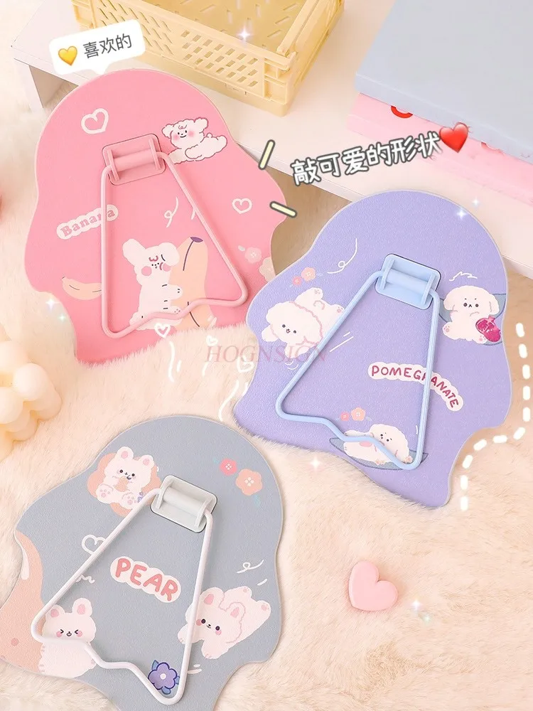 Unregelmäßiger Spiegel, niedlicher kreativer Schlafsaal, tragbarer Klapptisch aus Glas, Make-up-Spiegel für den Haushalt