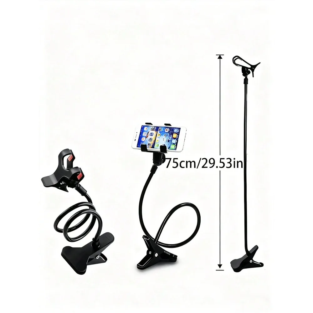 

This Phone Holder Can Rotate 360°, Freeing Up Your Hands. This Slouchy Person's Holder Can Be Adjusted To The Required Angle To Support The Phone, Suitable For Use On The Bedside And Desktop. Suitable For Phones Weighing No More Than 200g.