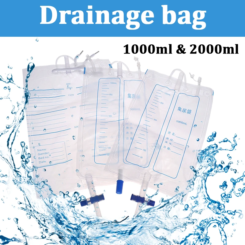 1000/2000ML Urine Bag Urinal Urinal Collector Urination Catheter Bag Urology Consumables