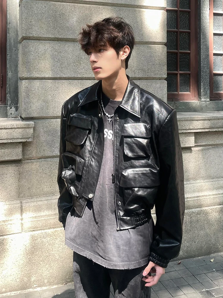 

Cleanfit American Sle ort Men's Leather Jaet Pilot Motorcycle Jaet Spring Faionable Cool Haome High-End Feeling