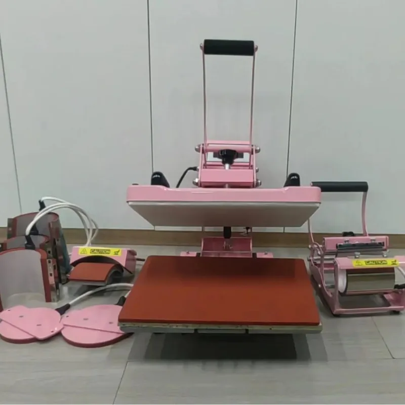 European Style 29*38 8-in-1 Combination Machine, Flat Plate Hot Stamping & Clothing Printing Machine for Textile Industry