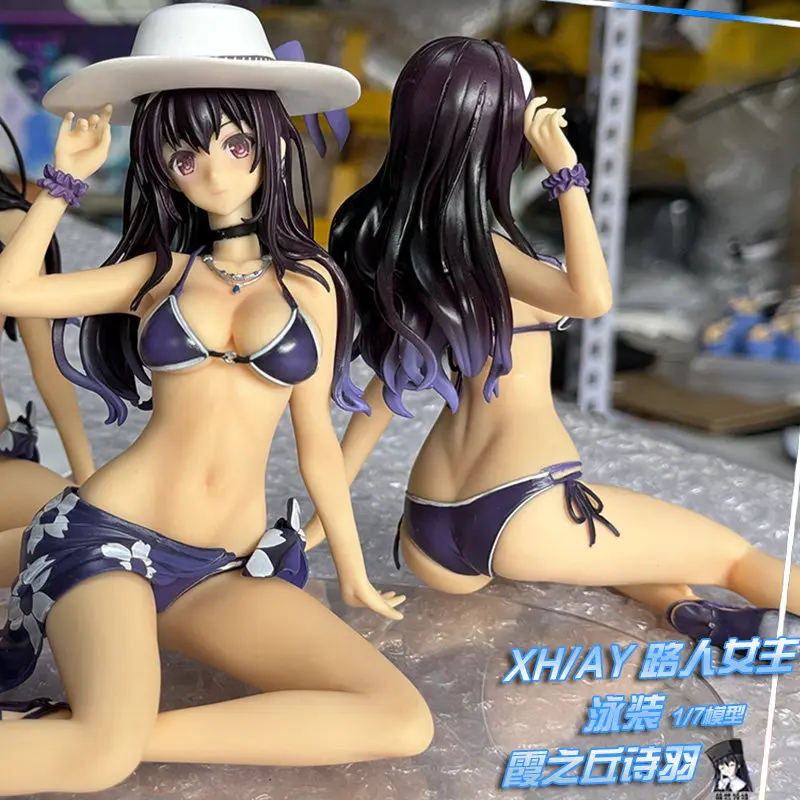 

Kasumigaoka Senior Sister Swimsuit Sitting Pose Figure Car Dashboard Pc Case Desktop Vehicle Interior Decorative Model Ornament