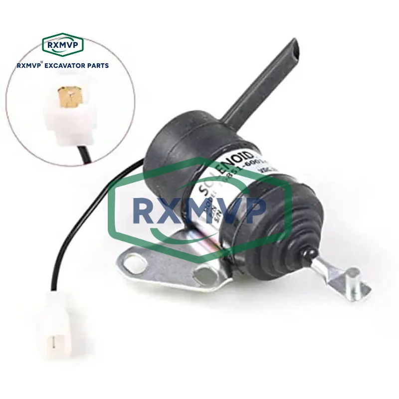 For 16851-60014 12v Fuel Shut Off Solenoid 16851-60010 052600-4531 052600-4530 Kubota Denso Stop Excavator RXMVP