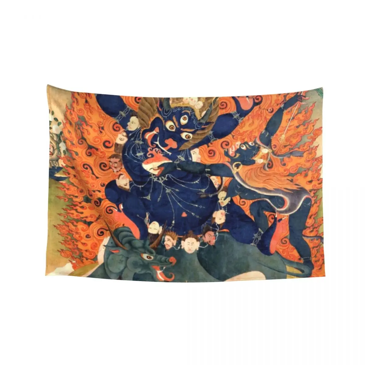 

Yama Dharmaraja Buddhist Deity Tapestry Decorations For Room Wall Mural Tapestry