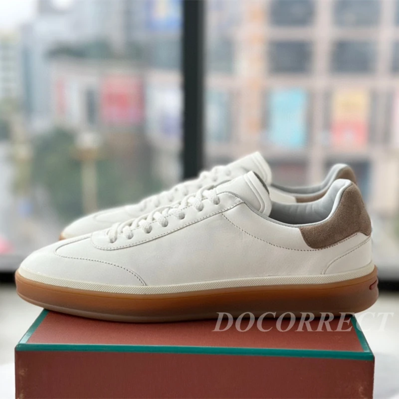 New Cowhide Suede Splicing Sports Shoes All Genuine Leather Casual Women\'s Shoes Board Shoes Training Running Outdoor Sneakers