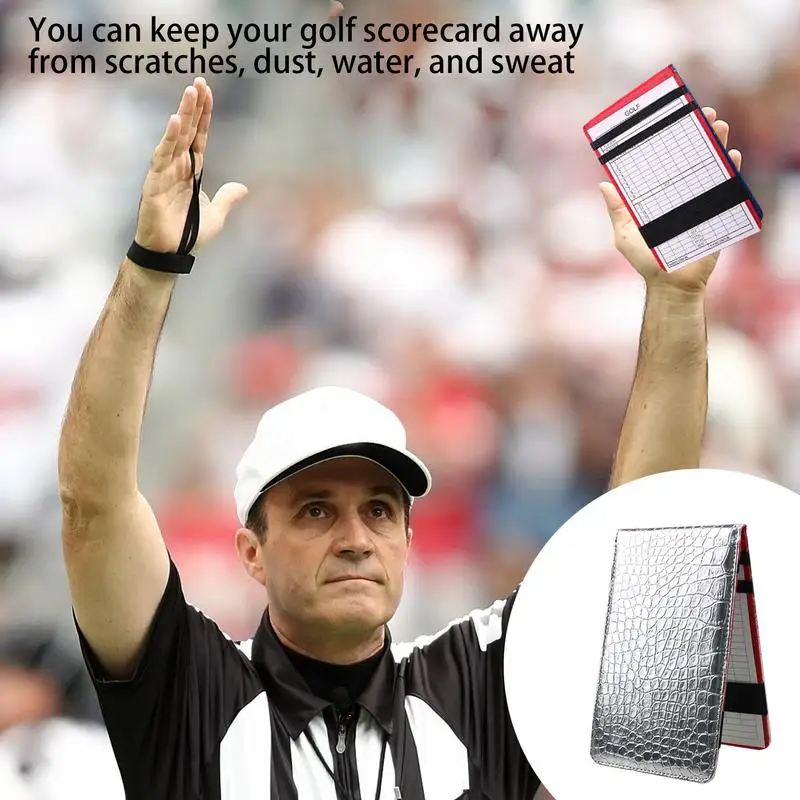 

Golf Scorebook PU Leather Golf Log Book With 2 Scorecards Golf Log Book Golf Notebook Scorecard Holder Golf Gadget For Men Women