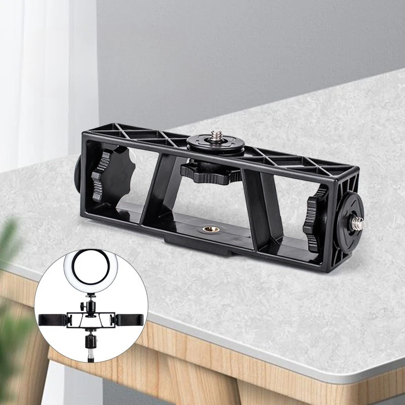 

Трехпозиционный фиксированный кронштейн, подставка для нескольких камер, крепление для мобильного телефона, заполняющий светильник для экшн-камеры GoPro DJI, телефона Xiaomi