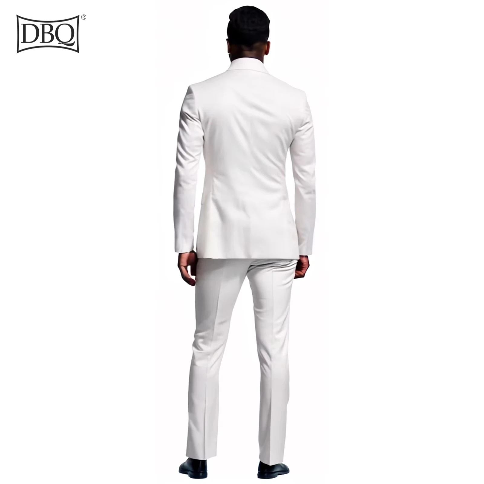 DBQ Men’s Slim Fit Suit Single Breasted 2-Piece Blazer Dress Business Wedding Party African Suits