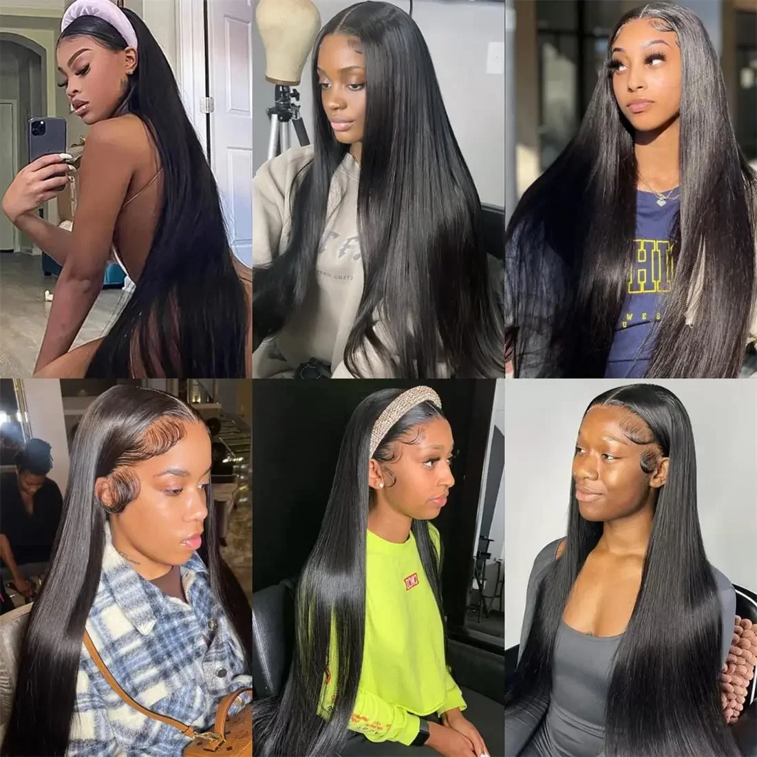 سيكانا-شعر مستعار بشري منتوف مسبقًا للنساء ، لون طبيعي ، بدون غراء ، مستقيم ، جاهز للذهاب ، برازيلي ، 6x4 ، 5x5