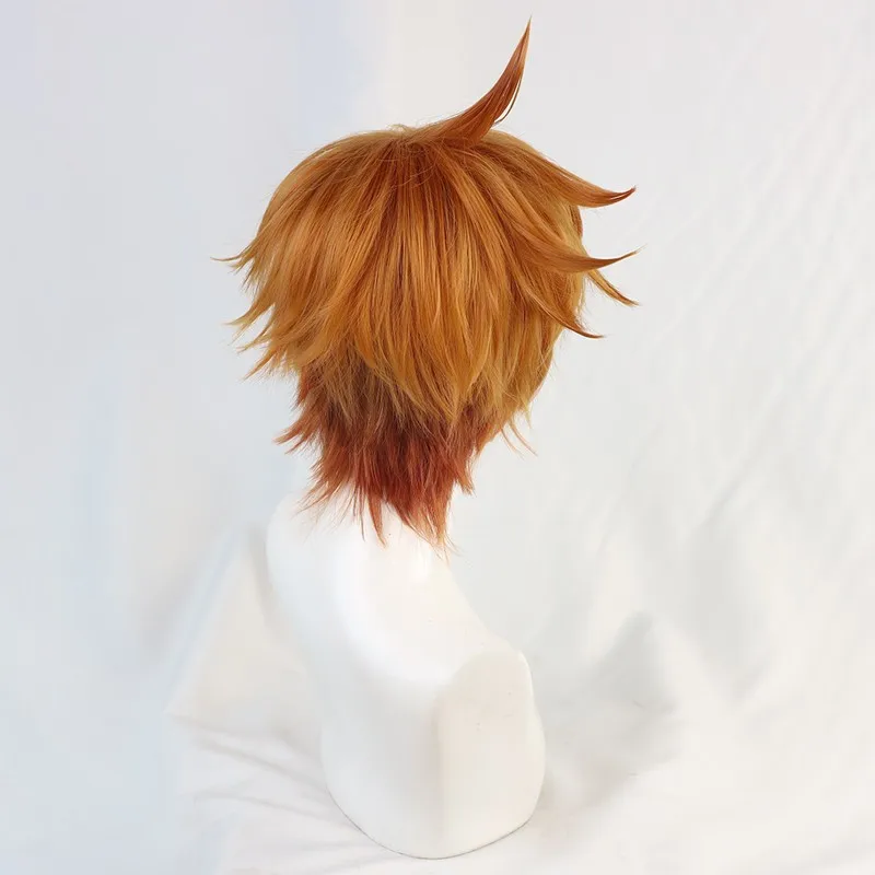 

Genshin Impact Dadaulia Cosplay Wig Traveler's Upturned Bangs Dazed Hair Current Stock Of The Paimon From The Fatui.