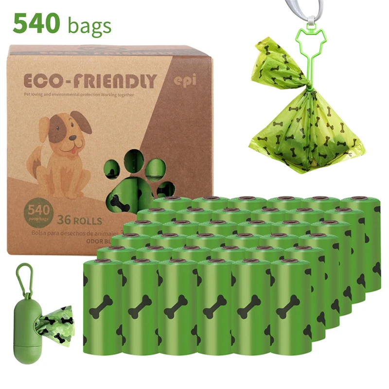 10/20Roll Biodegradable Poop Bags Bulk Extra Thick Pick Up Dog Poop Bag Scented Poo Bags for Dogs Pet Outdoor Cleaning Supplies