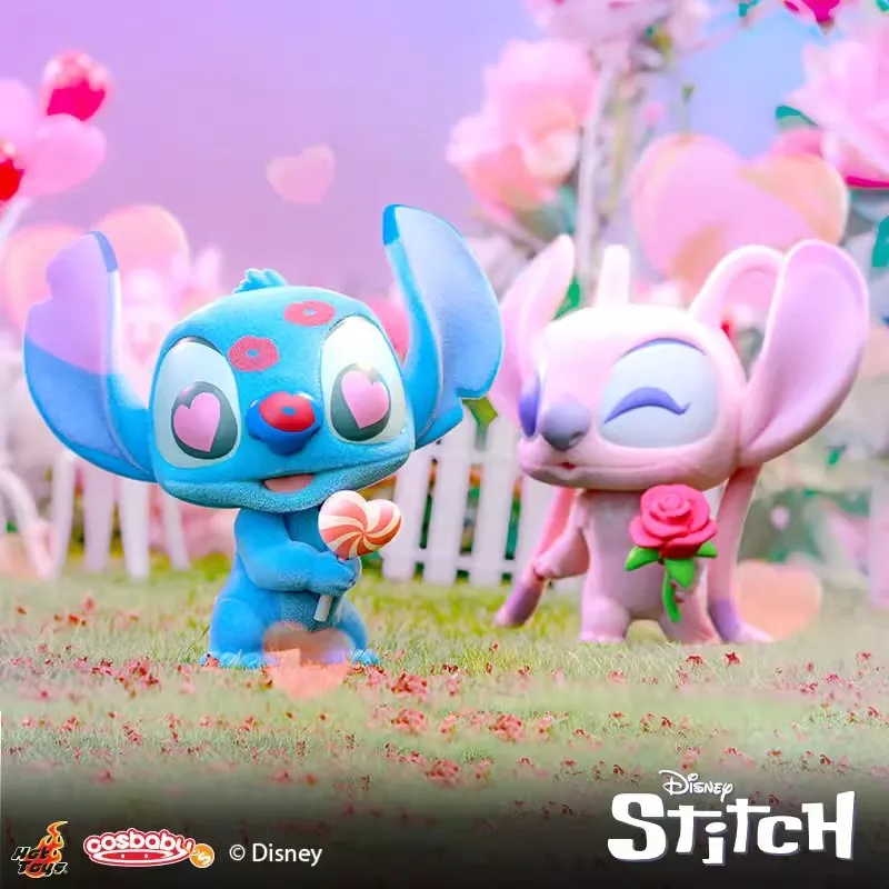 OFFICIAL Hot Toys Disney Stitch and Angel Cosbaby Collectible Set Velvet Hair Version Figure Exclusive Valentine's Day Gifts